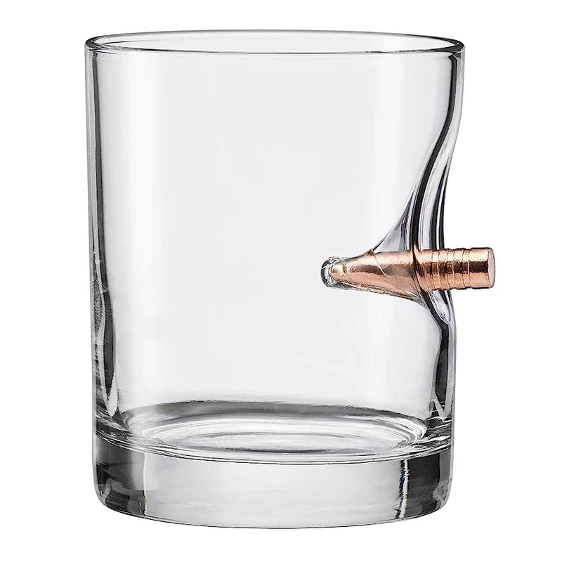 308 real bullet whiskey glass