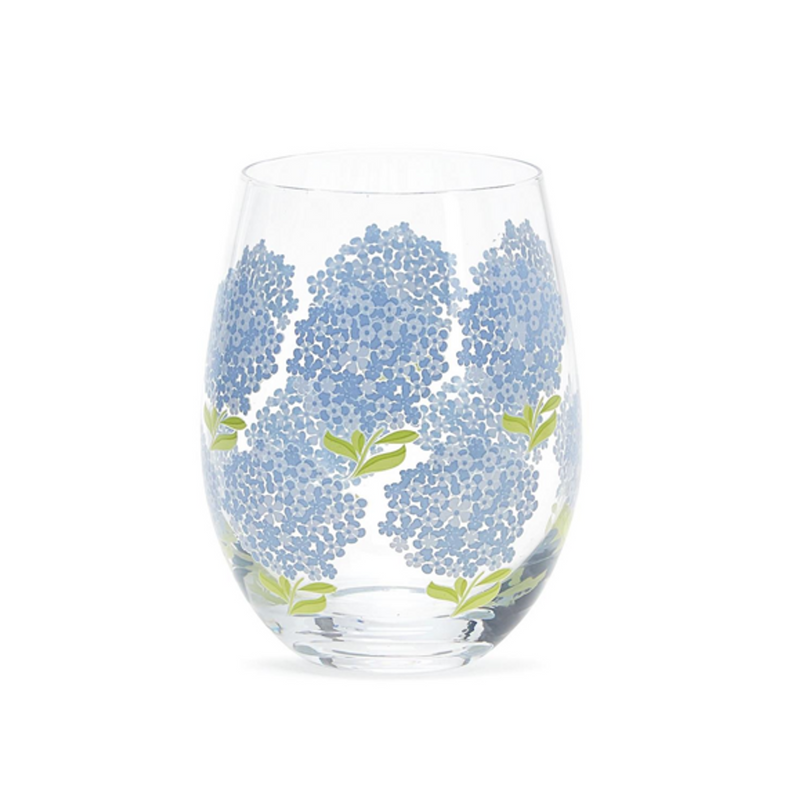 Hydrangea Wine Glasses