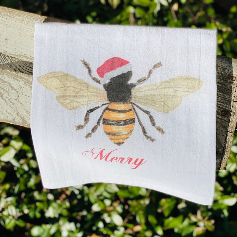 Bee Merry Tea Towel