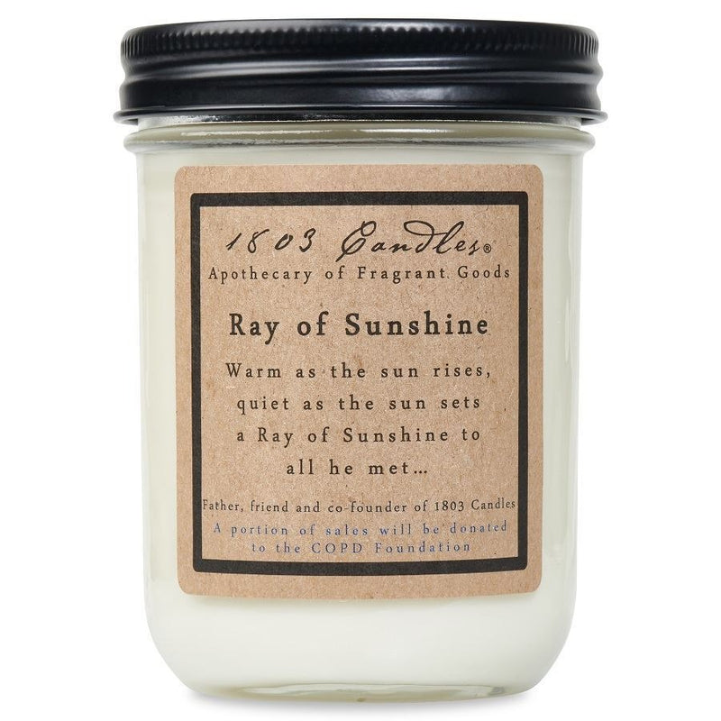 Ray of Sunshine Soy Candle by 1803 Candles