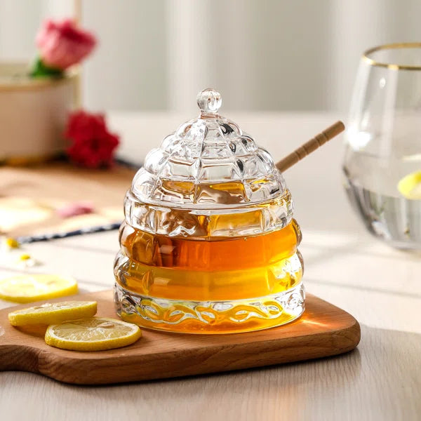 Beehive Honey Pot With Dipper