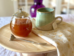 Bee Glass Honey Pot