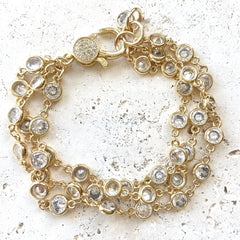 Triple Layered Crystal Bracelet