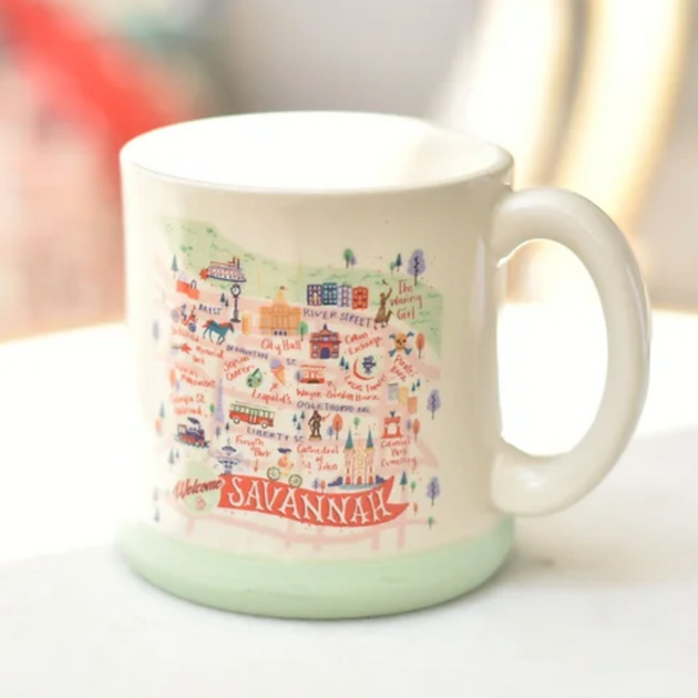 Savannah Map Cafe Mug | Capital Bee Company