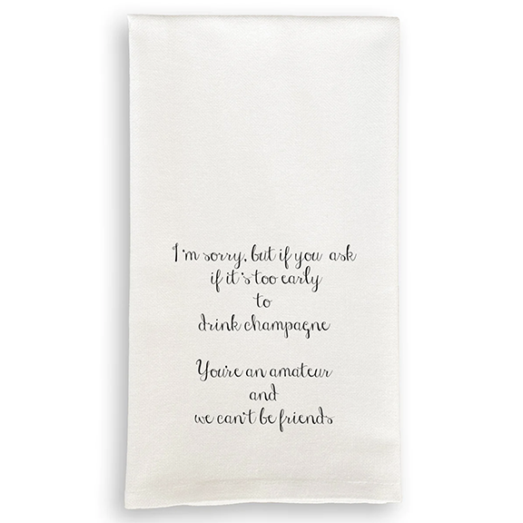 Drink Champagne Dish Towel