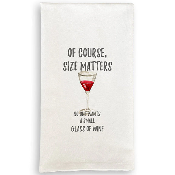 Of Course Size Matters Dish Towel