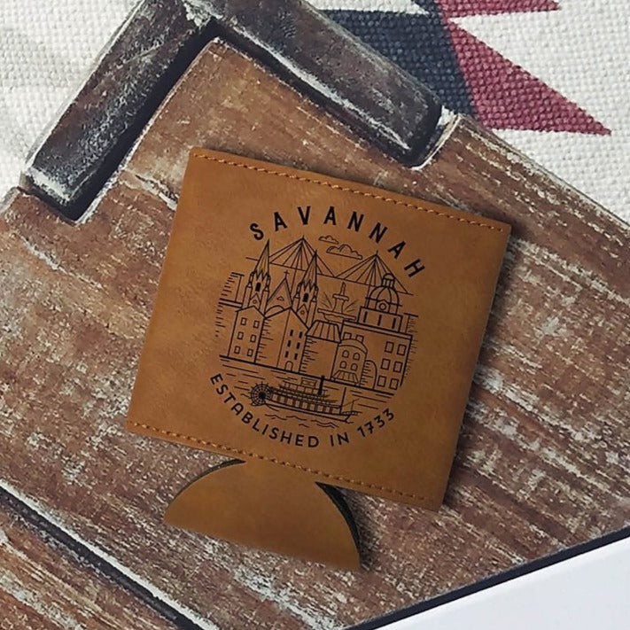 Savannah Leather Coozie