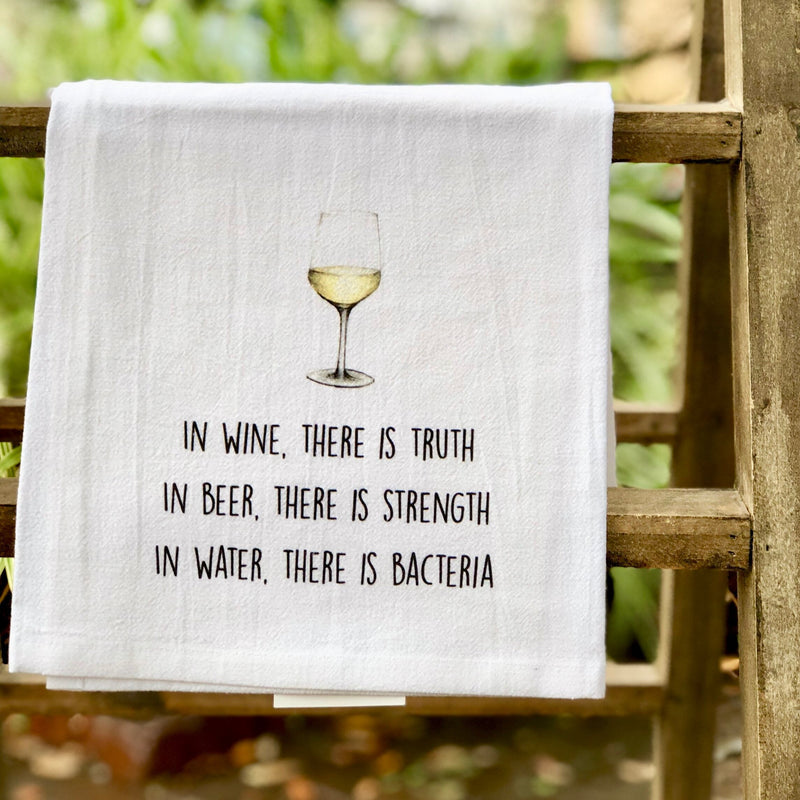 In Wine There is Truth Tea Towel