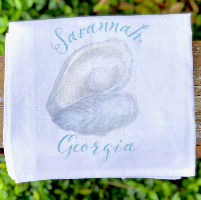 Savannah Oyster Tea Towel