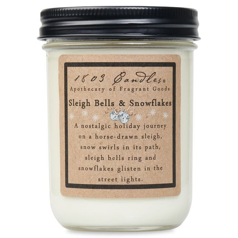 Sleigh Bells & Snowflakes Soy Candle 14oz