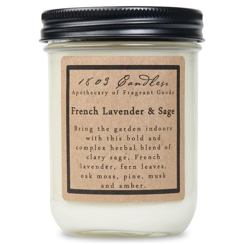 French Lavender & Sage Soy Candle 14oz