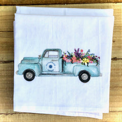 Savannah Flower Truck Tea Towel