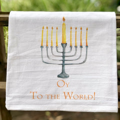 Oy to the World Tea Towel