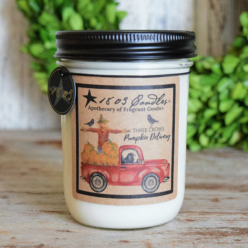 Three Crows Pumpkin Delivery Soy Candle 14oz