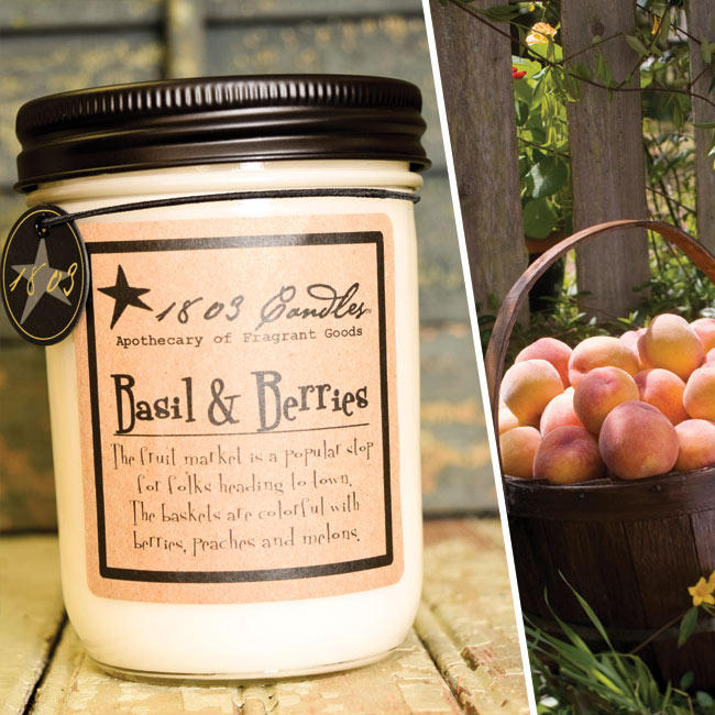 Basil & Berries Soy Candle 14oz