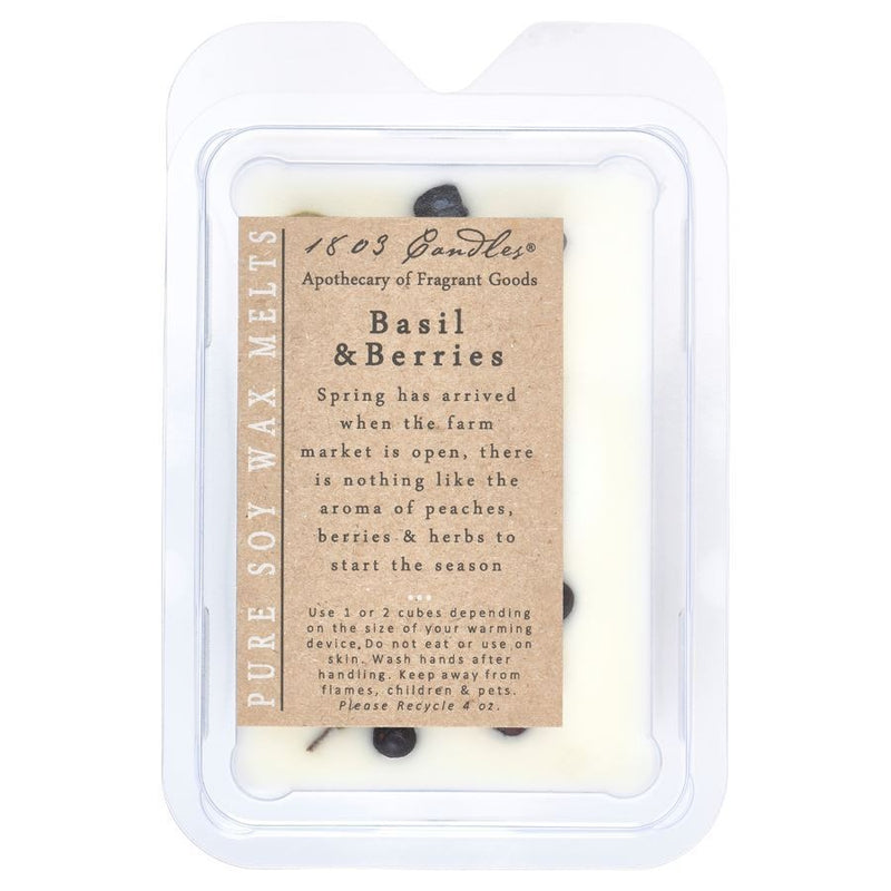 Basil & Berries Soy Melts by 1803 Candles