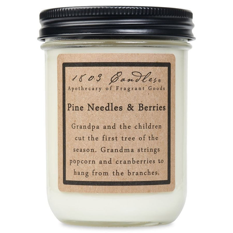 Pine Needles & Berries Soy Candle by 1803 Candles
