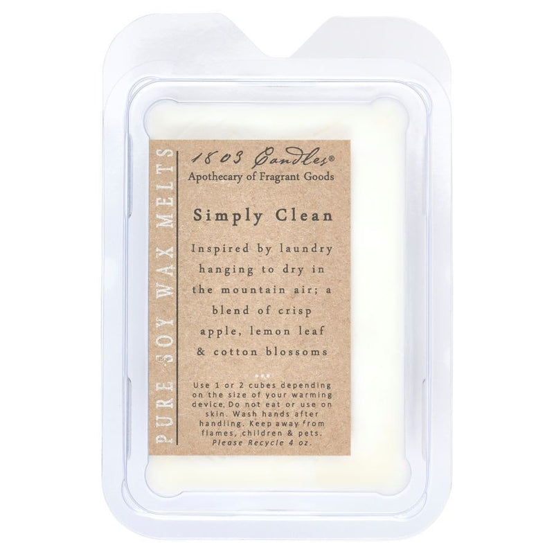 Simply Clean Soy Melts 1803 Candles
